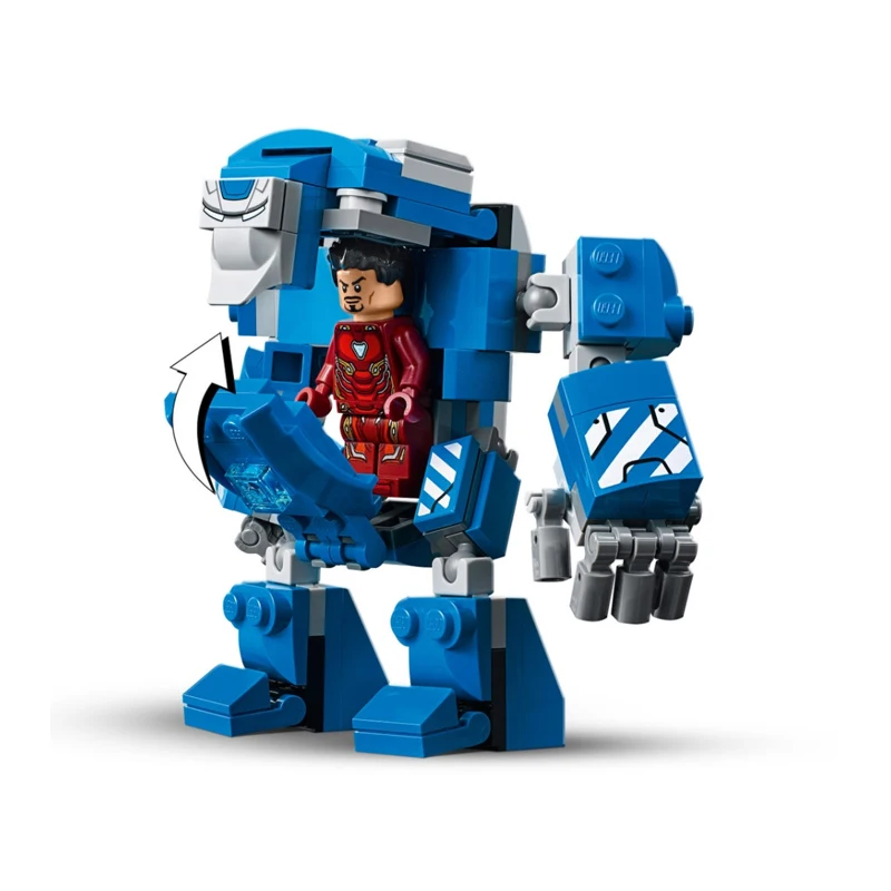 Bloques de construcci&oacute;n de Los vengadores de dise&ntilde;o de Disney para ni&ntilde;os, sal&oacute;n de armadura de hierro, Compatible con Gnaku de acero, juguetes 76125-3