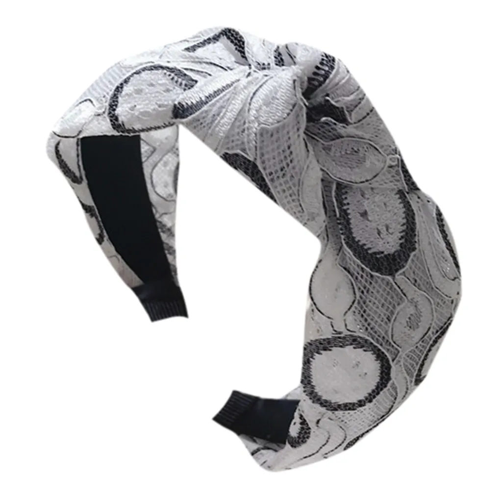 Круглая Кружевная повязка на голову аксессуары Женская тканевая художественная
