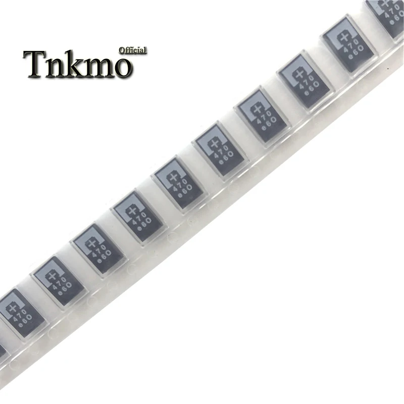 Танталовый конденсатор SMD 50 шт. 2R5TPE470M9 470 2 5 в мкФ новый и оригинальный|Запасные