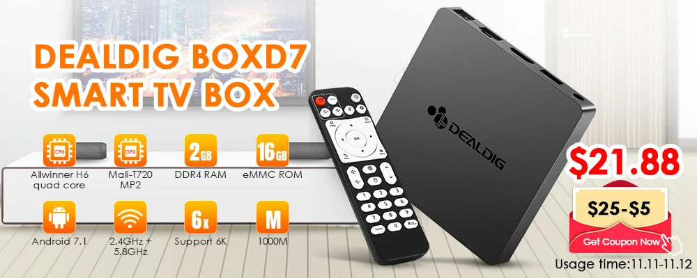 Highdig BOXD6 ТВ приставка Android 7,1 3 Гб DDR4 32 Гб Amlogic S912 Восьмиядерный приставка 1000M 4K BT4.0 коробка 7 Allwinner H6 2 Гб DDR4+ 16G