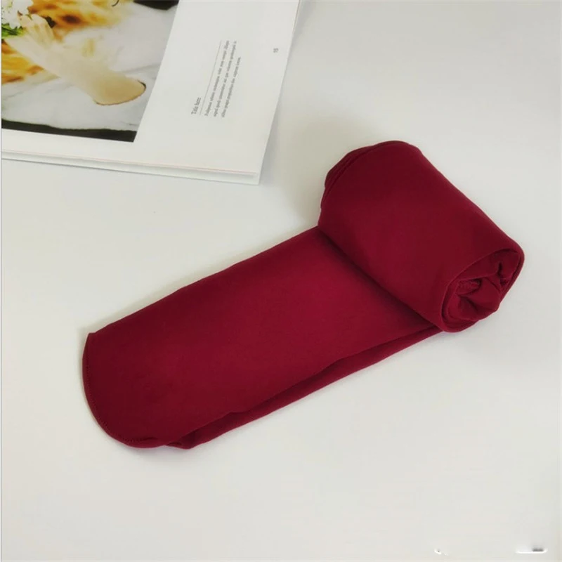 Бургундия Популярные Классические сексуальные женские непрозрачные колготки 120D, колготки, плотные колготки, чулки для женщин, весна-осень, модные колготки - Цвет: Бургундия