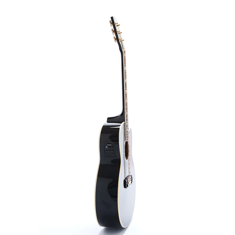 43in Jumbo J200C электрическая акустическая гитара Fishman EQ Top Grover тюнер черный цвет |