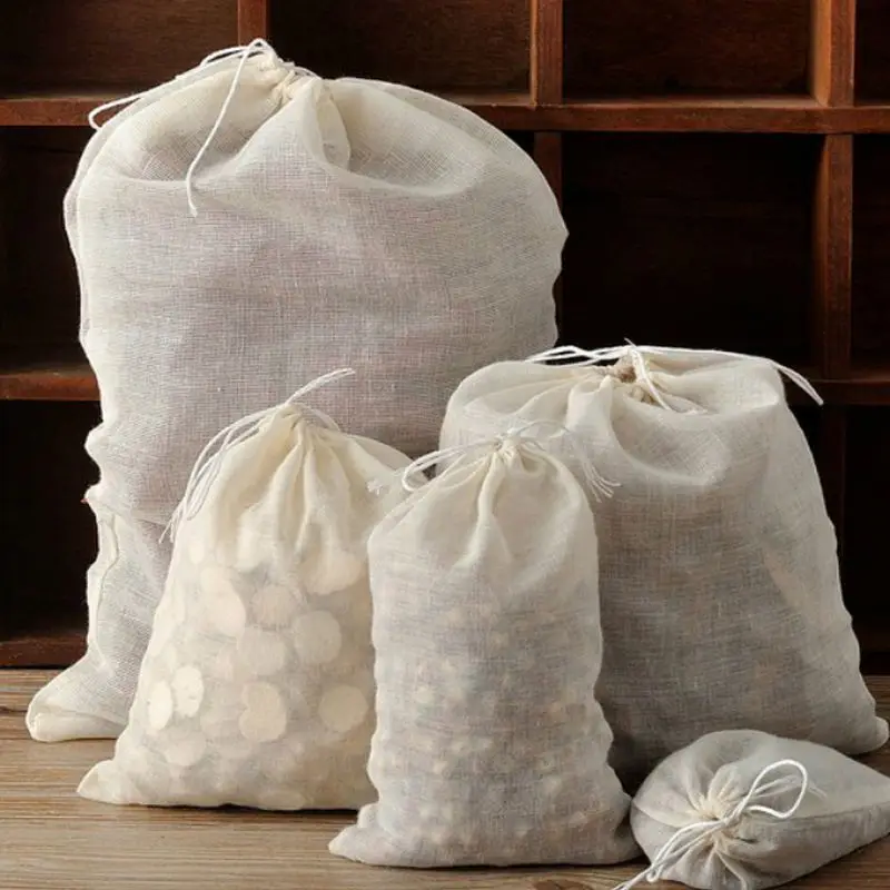 5 шт. хлопок муслин сумка кисет для Домашнего Пива вина пива сито сока овощей Кофе