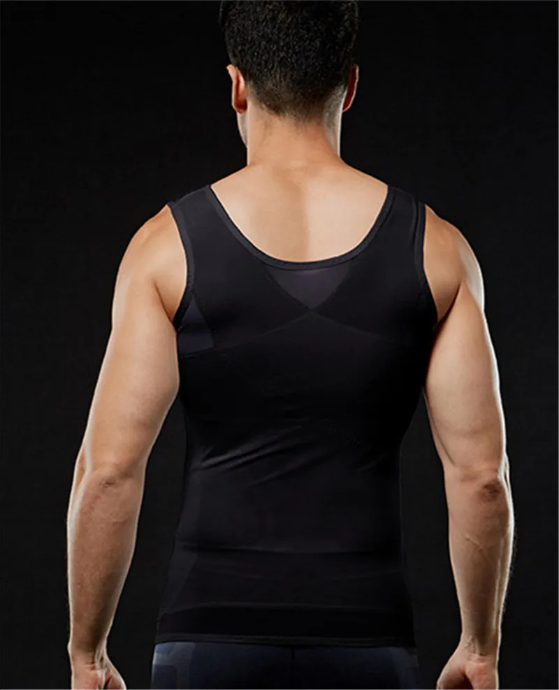 Контроль груди Мужская корректирующая Футболка мужская гинекомастия