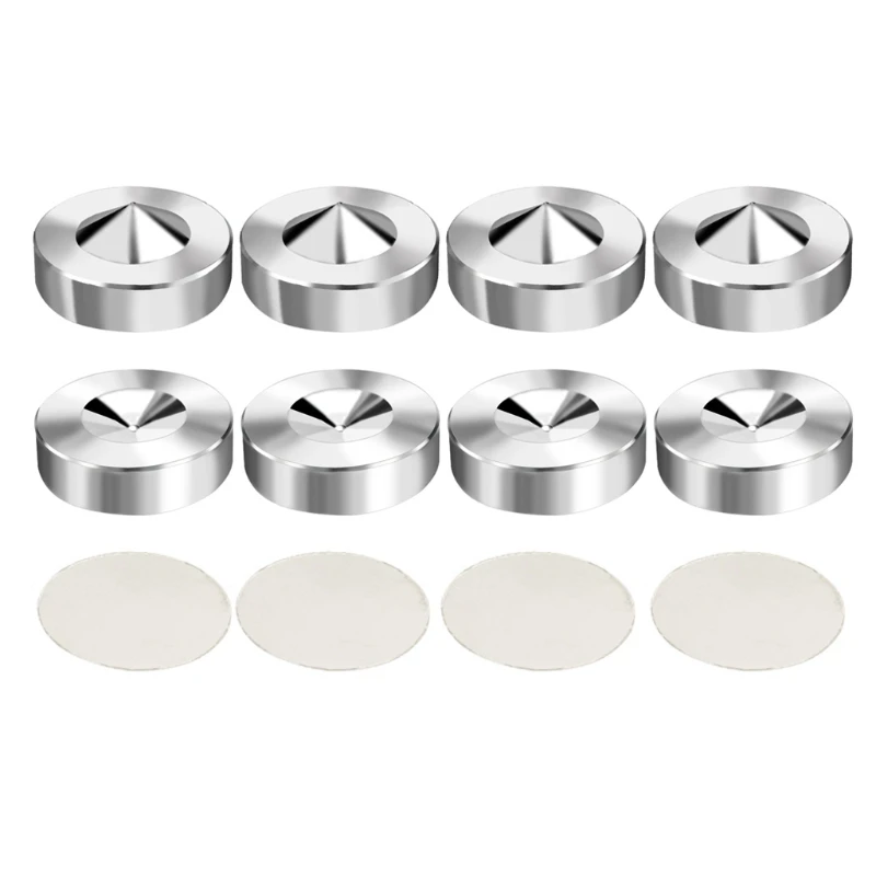 

4Pcs Stainless Steel Shockproof Spike Pads Isolation Stand FeetAmplifier Speaker