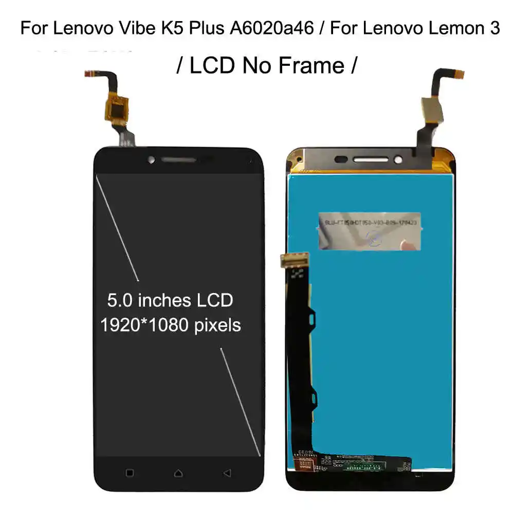 ЖК-дисплей с рамкой для lenovo Vibe K5 Plus A6020a46 лимон 3/Vibe K5 A6020a40 ЖК-дисплей сенсорный сенсор дигитайзер сборка