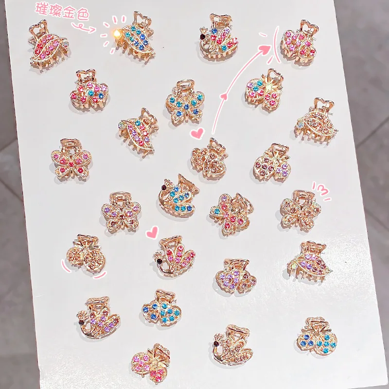 

5PCS/Set New Women Girls Vintage Elegant Crystal Small Hair Claws Sweet Hair Clips Hairpins Headband Fashion Hair Accessories