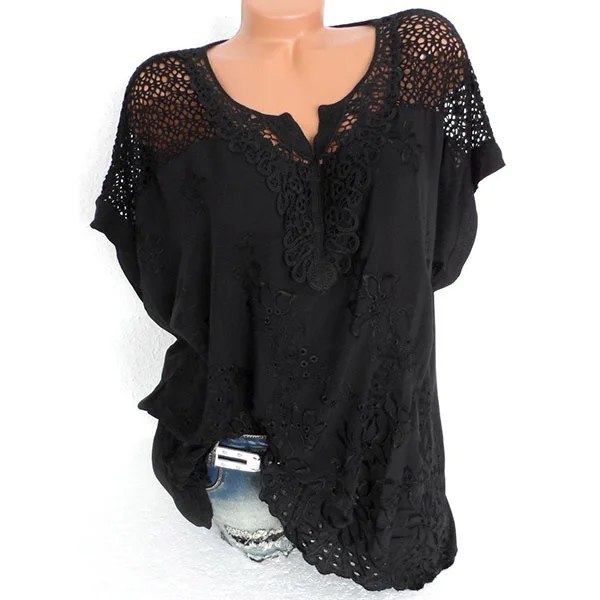 Белый топ размера плюс 5xl 4xl Blusas Elegantes 2021 футболка для женщин Xxxxxl Xxxxl кружевные