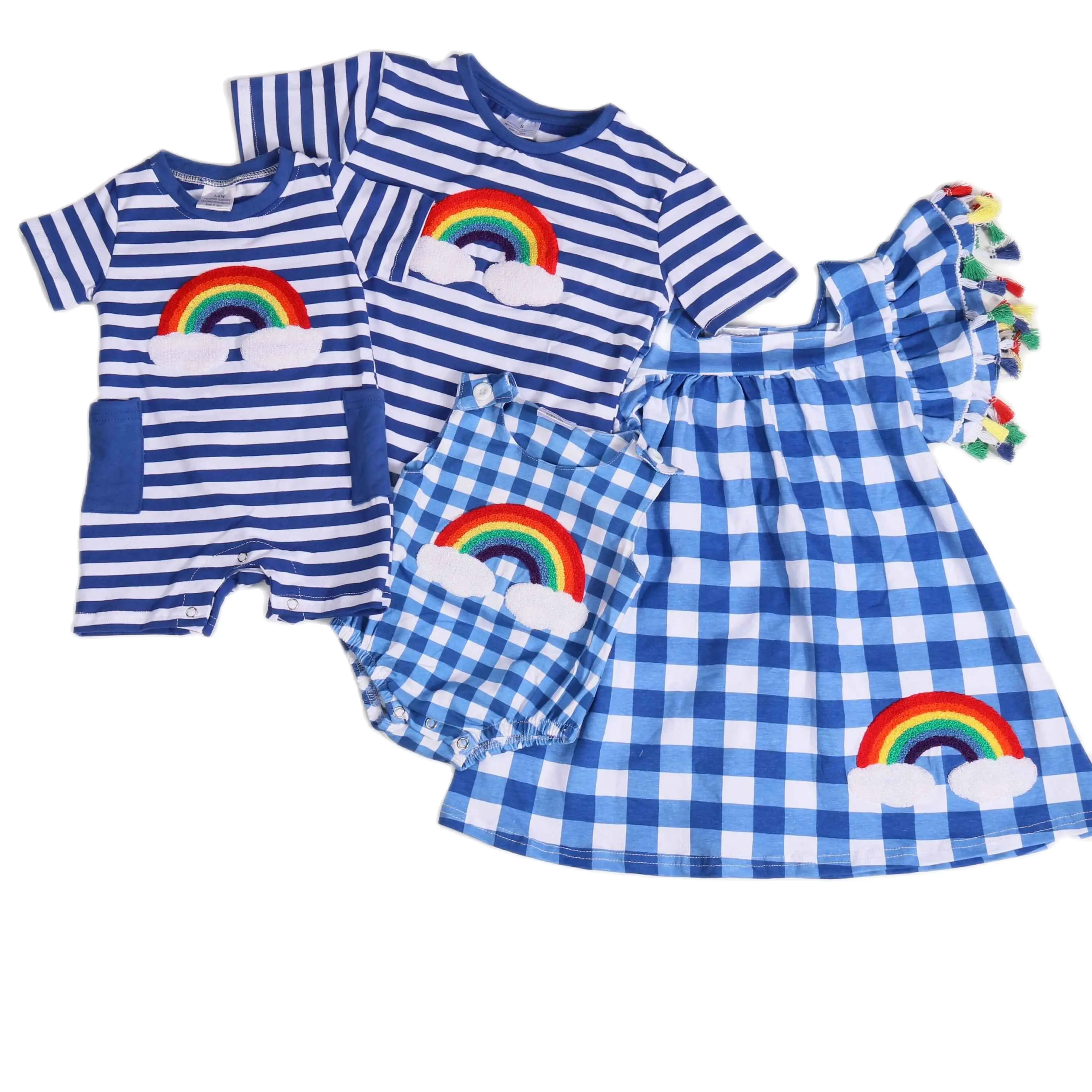 Летнее платье для маленьких девочек Girlymax комбинезон детская одежда в клетку из