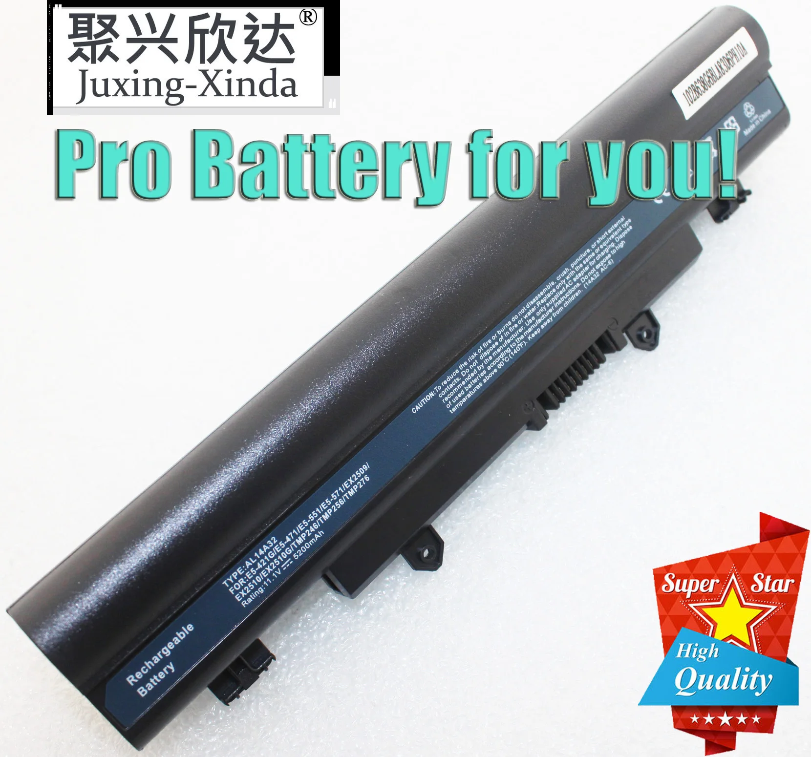 AL14A32 Аккумулятор для ноутбука 2509 EX2510G Acer Aspire E5 572G E14 551G E15 421 EXTENSA 2510 471G 39TH 571
