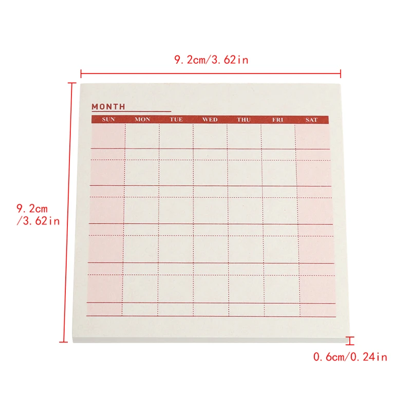 

Planner Memo Pad Check List Weekly Monthly Plan Note Paper Scheduler 60 Sheet 20CB