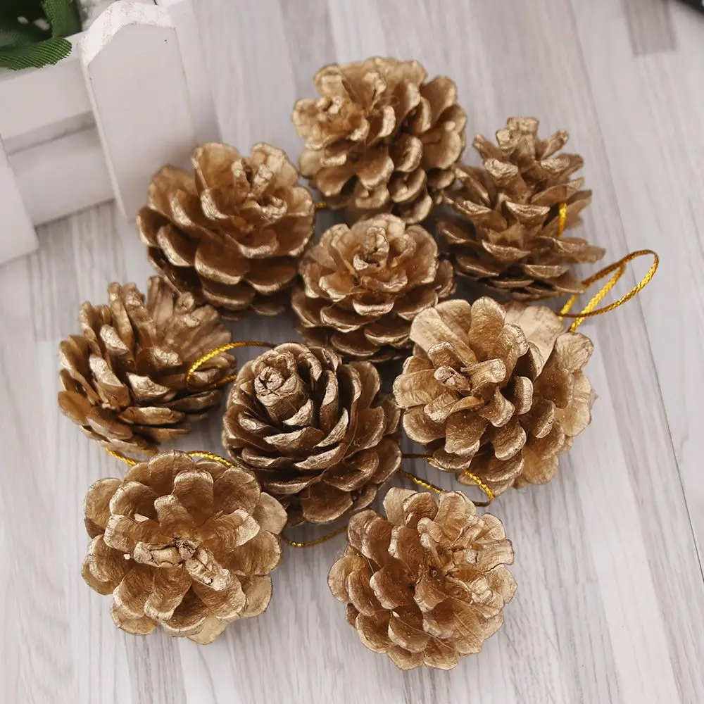 9 шт Мини Декоративные шишка сосновые шишки для Ёлочные наконечники Ваза
