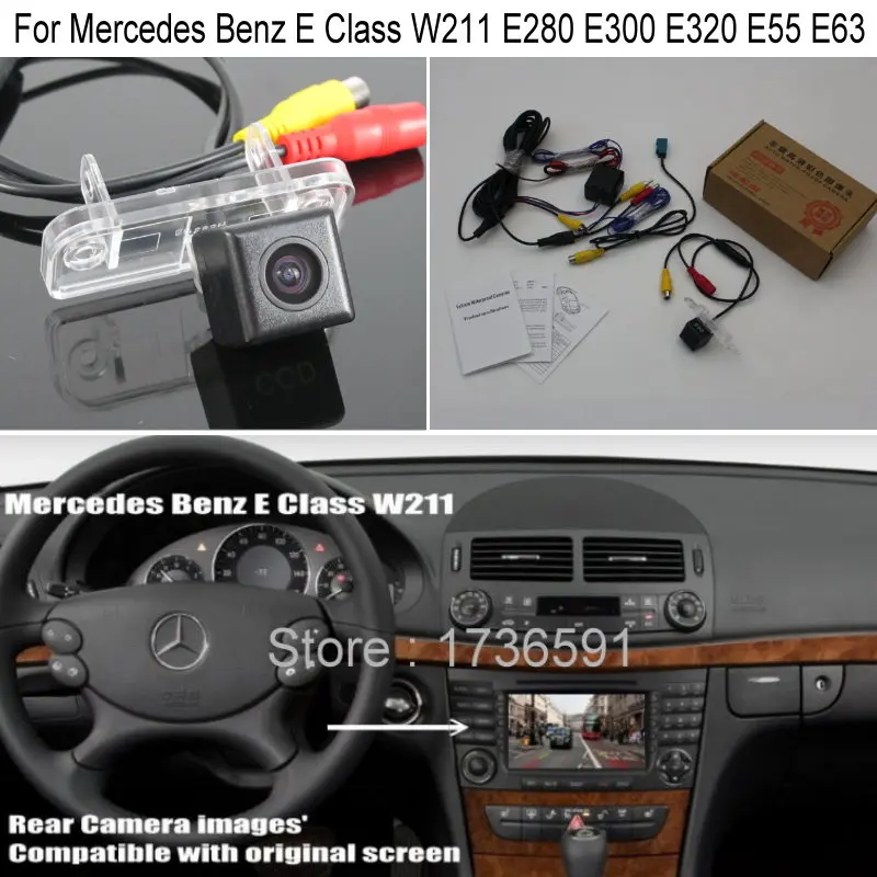 Комплект камеры заднего вида для Mercedes Benz E Class W211 E200 E220 E240 E280 E300 E320 2002 ~ 2008