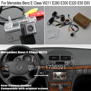 Автомобильные комплекты камер заднего вида для Mercedes Benz E Class W211 E200 E220 E240 E280 E300 E320 2002  2008 RCA оригинальный экран совместимый
