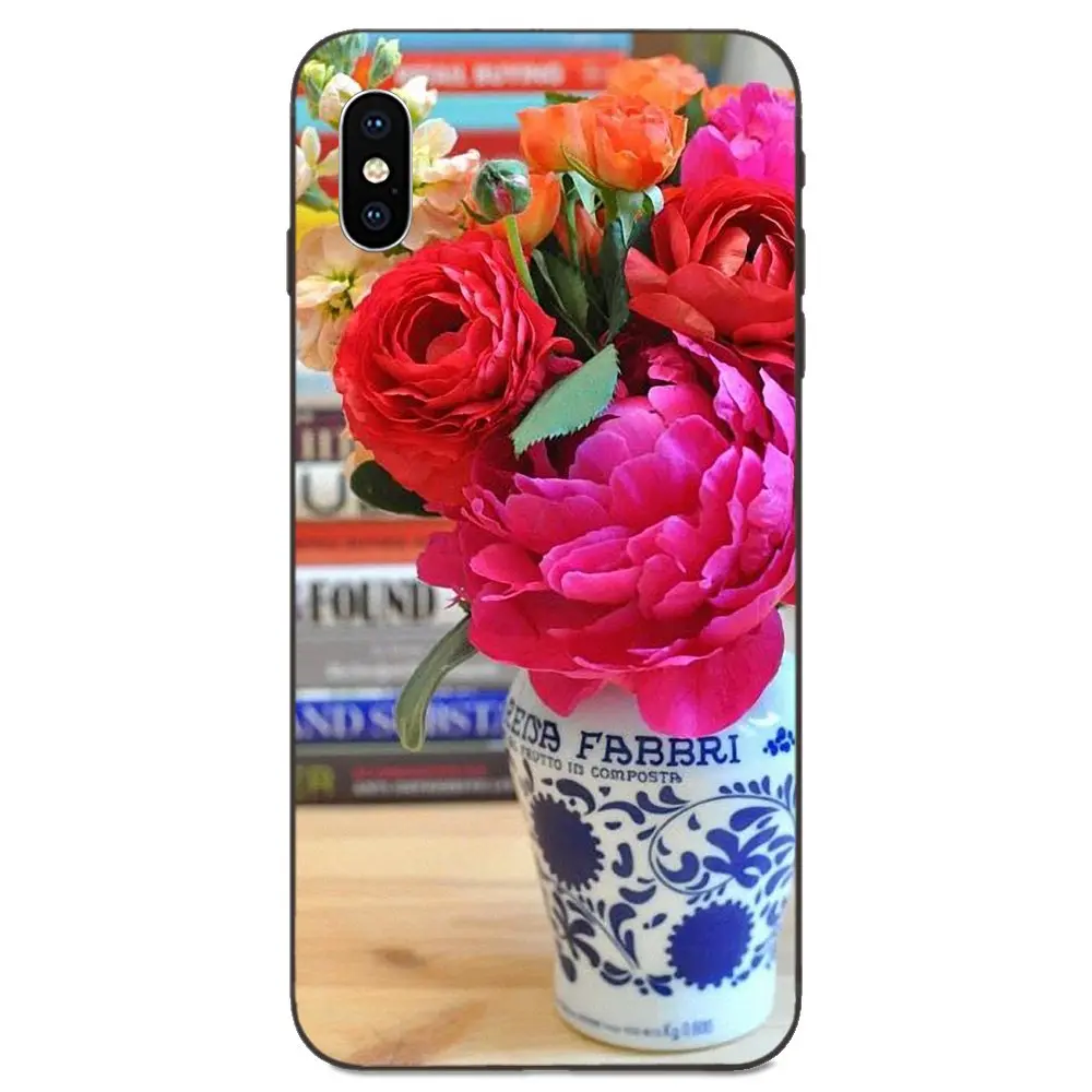 Свежий красочный ярко-розовый пион кремния для Xiaomi Redmi Note 3 3S 4 4A 4X 5 5A 6 6A 7 7A K20 Plus Pro S2