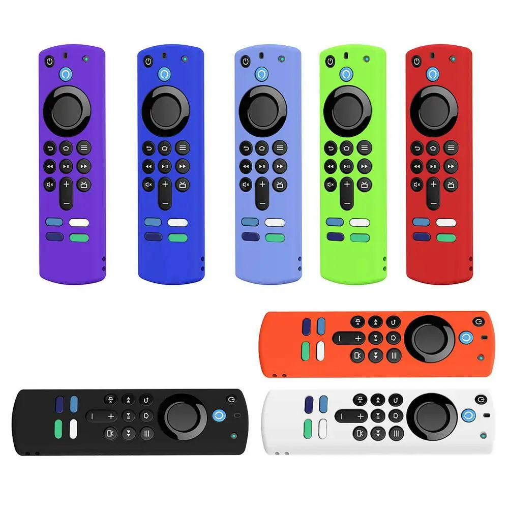

Силиконовый чехол для Alexa Voice Remote, полноразмерный Противоскользящий противоударный защитный чехол