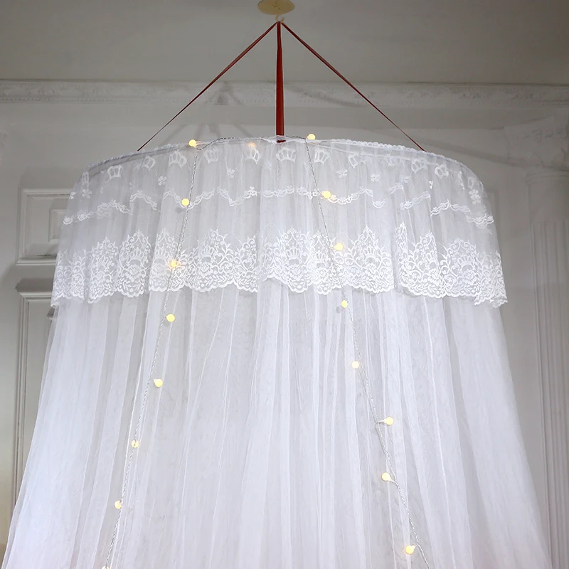 Круглый кружево навес балдахин шторы купол сетки от комаров Новый постельное