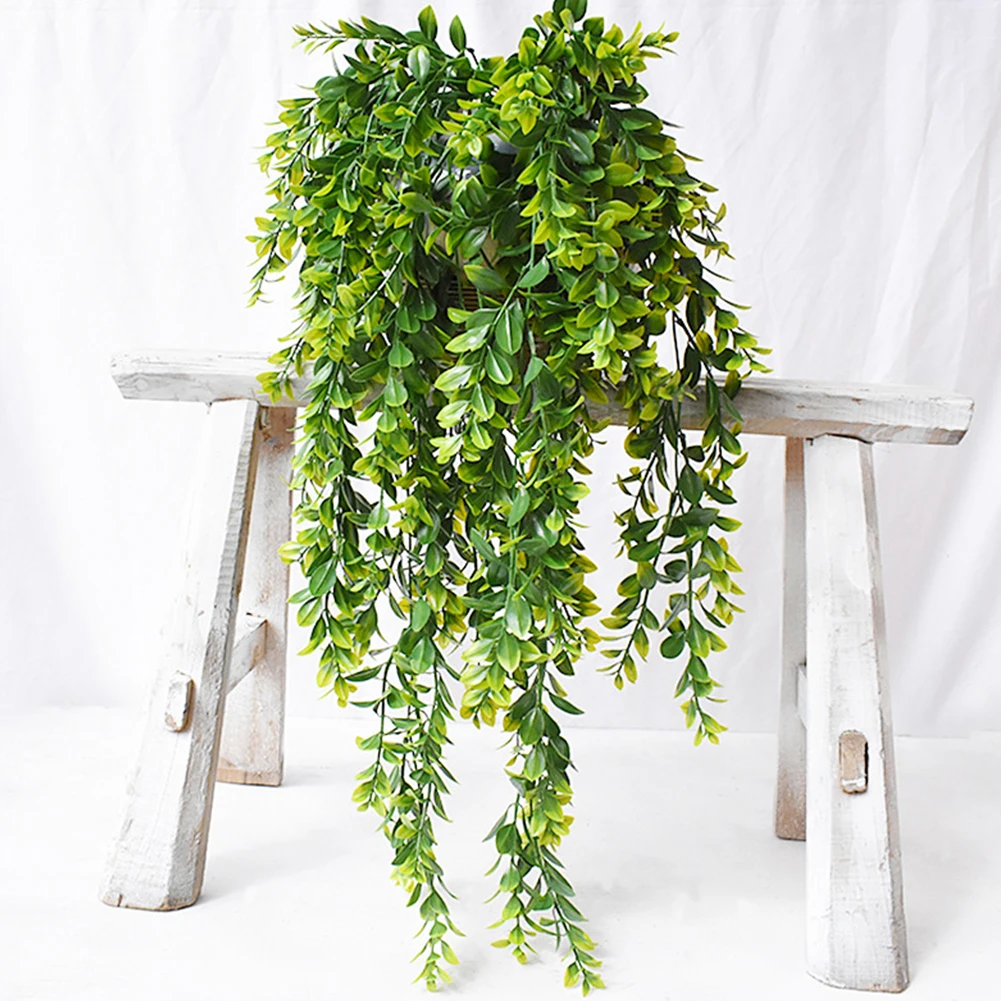 

2PCS Artificial Ivy Wall Hanging Plant Fake Greenery Drooping Vines Leaves Garland Home Door Bacony Livingroom Decoration