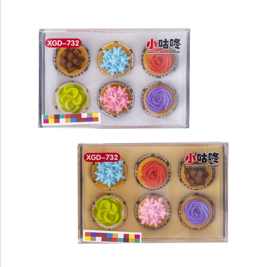 Милые печенья кремовые чашки ручки для торта ластик kawaii Ластики карандаши детей