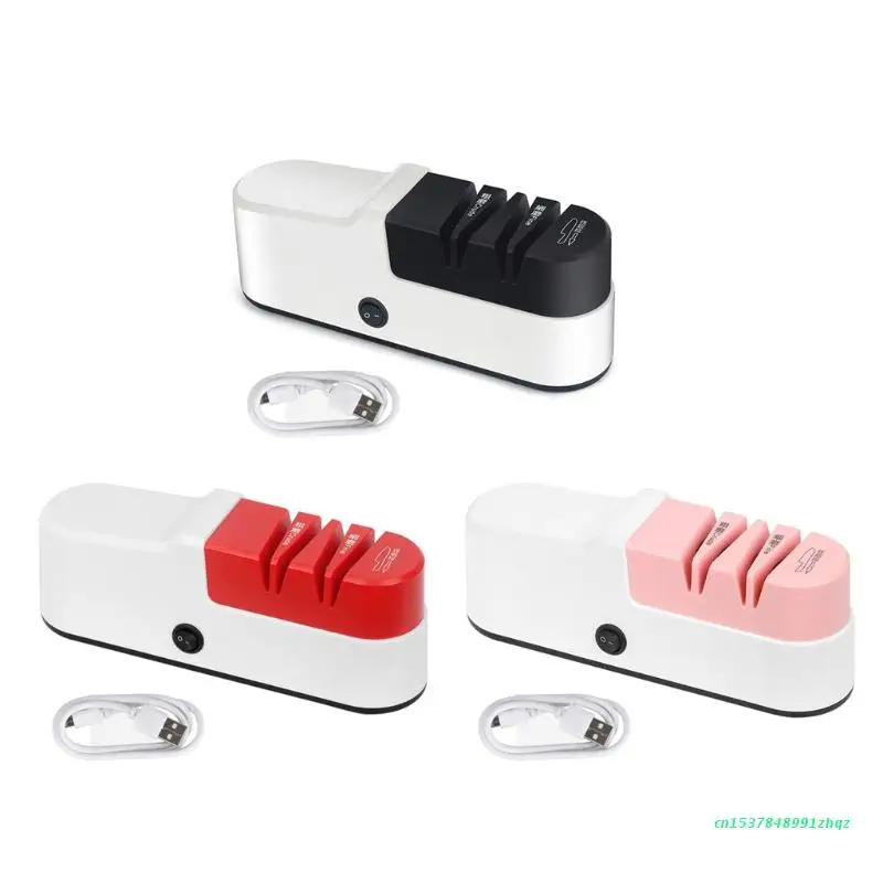 

Профессиональная электрическая точилка для ножей, бытовая Беспроводная перезаряжаемая через USB Автоматическая шлифовальная машина с груб...