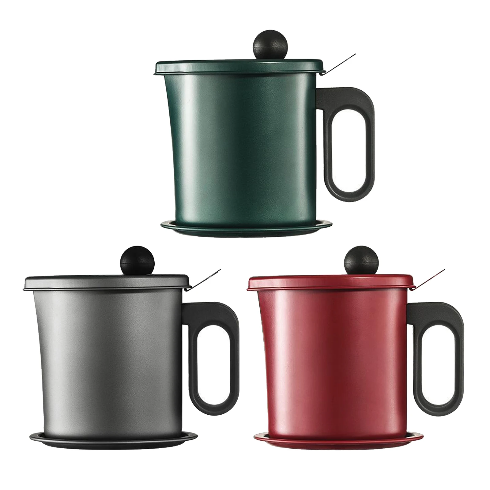 

Grease Container with Fine Mesh Strainer 1.7L Cooking Oil Can for Kitchen