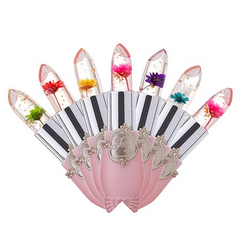 

Beauty Bright Flower Crystal Jelly Lipstick ic Temperature Change Color Lip Balm Makeup purple