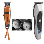 Профессиональная электрическая машинка для стрижки волос KEMEI, Аккумуляторный триммер с ЖК-дисплеем и низким уровнем шума, домашняя машинка для парикмахера, 60 г