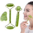 2021 Горячая нефритовый ролик-массажер для ухода за кожей лица гуаша Темный нефрит камень массажер для лица с напылением из Тонкий подтяжка лица крем для лица против морщин и уход за лицом Красота средство для ухода за кожей