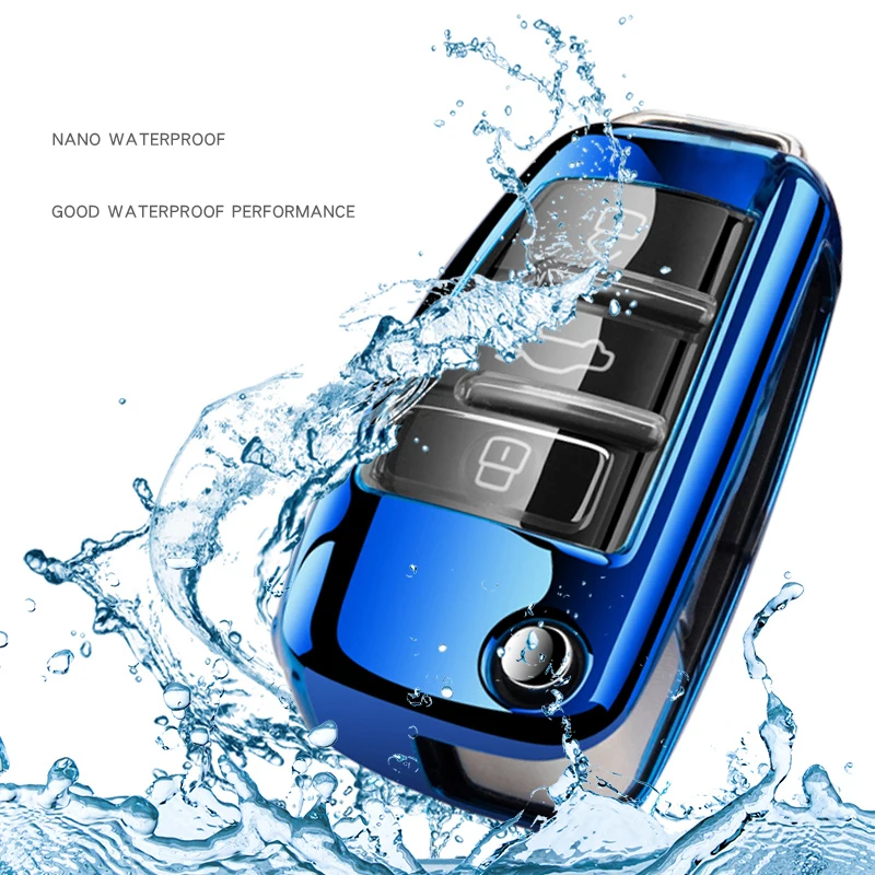 Новый стиль высокое качество мягкий чехол из ТПУ для Audi A8 A6 A3 Q3 Q7 R8 складной пульт