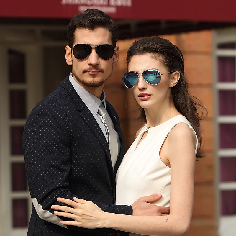 Брендовые Дизайнерские мужские солнцезащитные очки в стиле пилота Классические