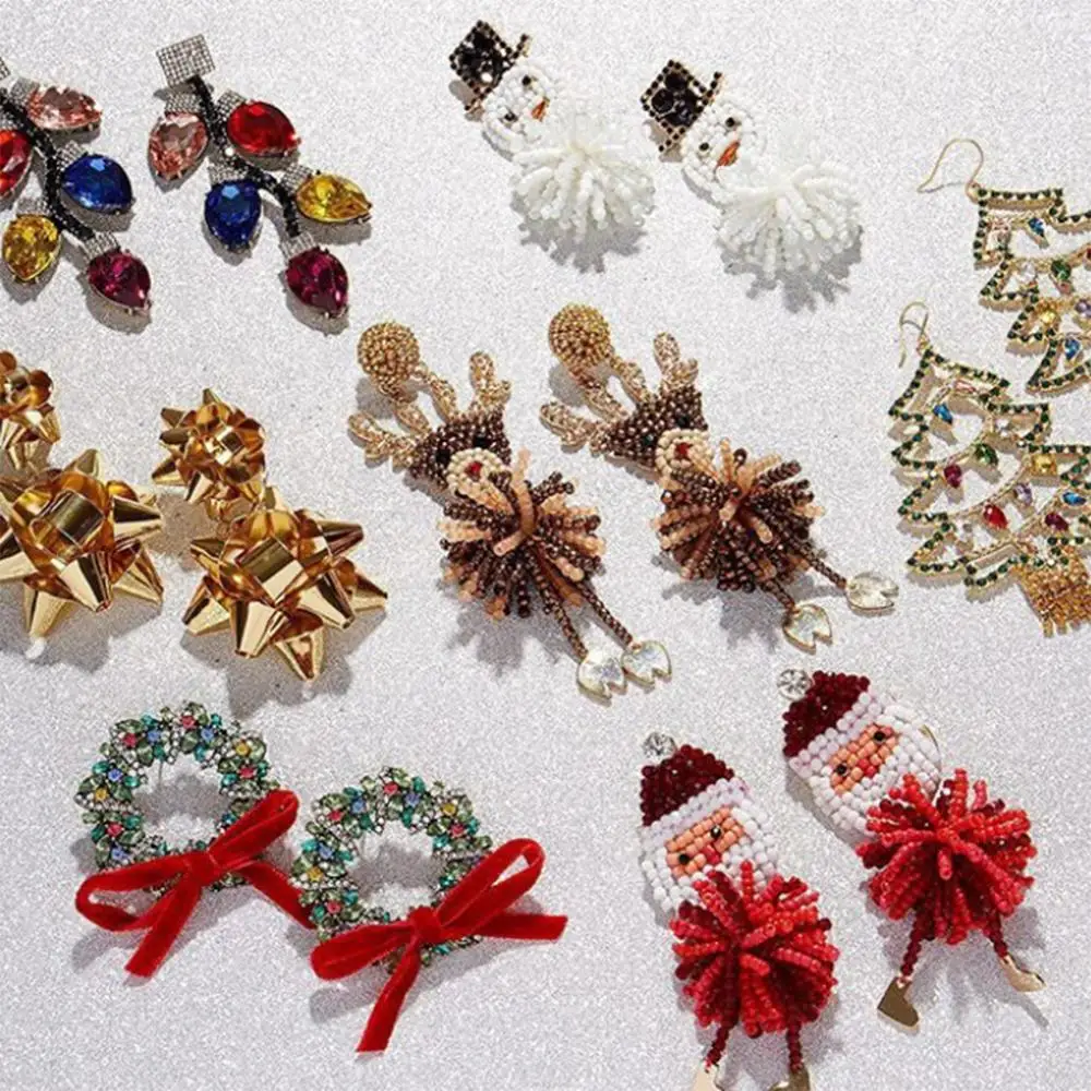 Женские Висячие серьги Ladyfirsy милые рождественские с кисточками в виде снеговика