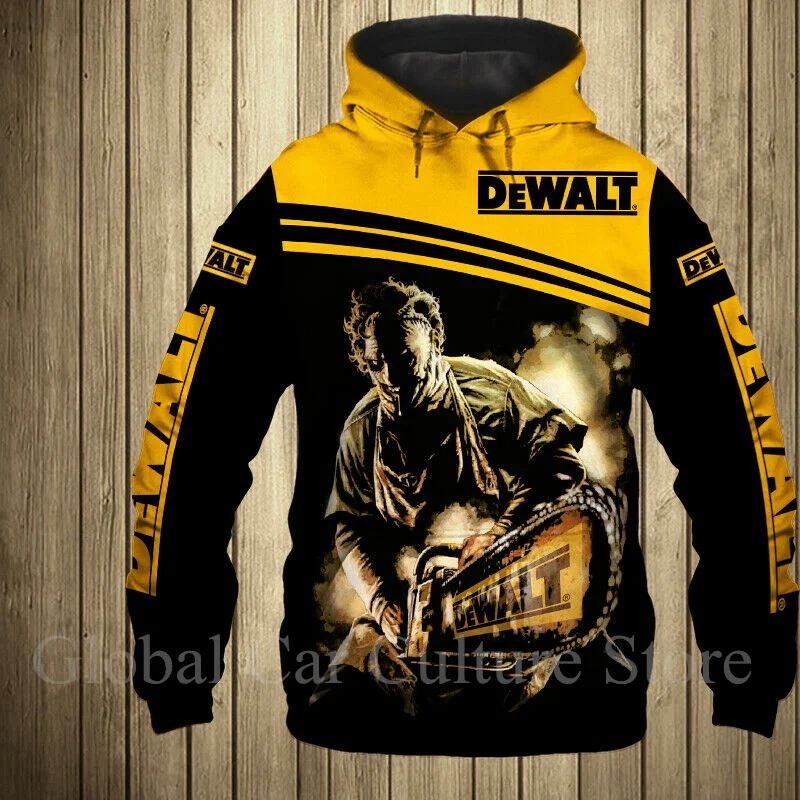 

New DeWalt Men's Hoodie 3D Printed Sweatshirt Oversized Streetwear Top Harajuku Coat Pullover High Quality Hooded Sweatshirt