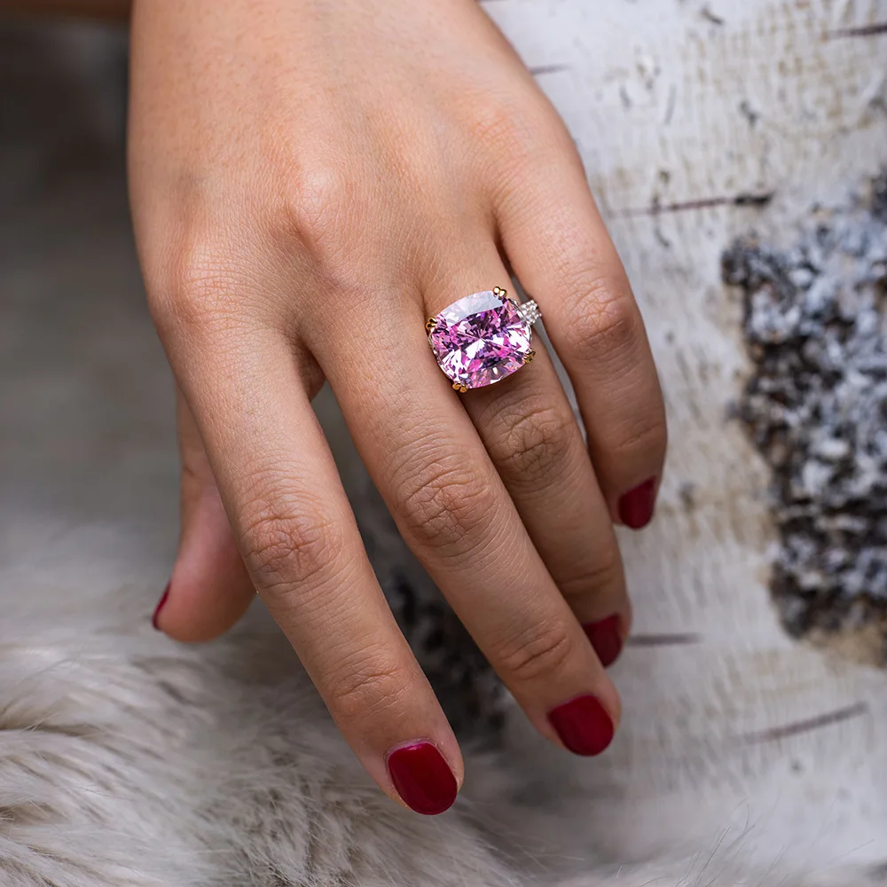 Gemstone кольца для женщин 100% реальные 925 стерлингового серебра ювелирные изделия