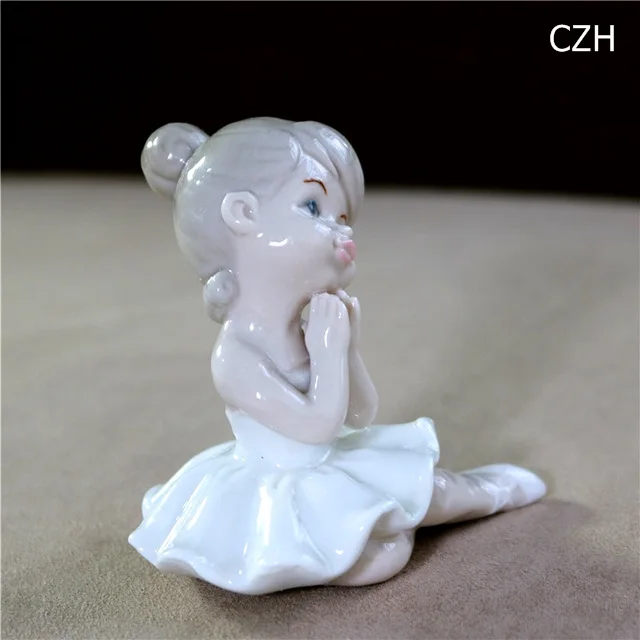 Фарфоровая кукла балетная танцовщица миниатюрная настольная Керамика ручной работы фигурка Балерины Девушка Декор сувенир подарок ремесло украшение