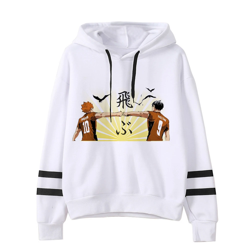 

Haikyuu Hoodies Men Funny Japanese Anime Streetwear Hot Manga Harajuku Karasuno Fly High Graphic Sweatshirts Unisex Hoody Male