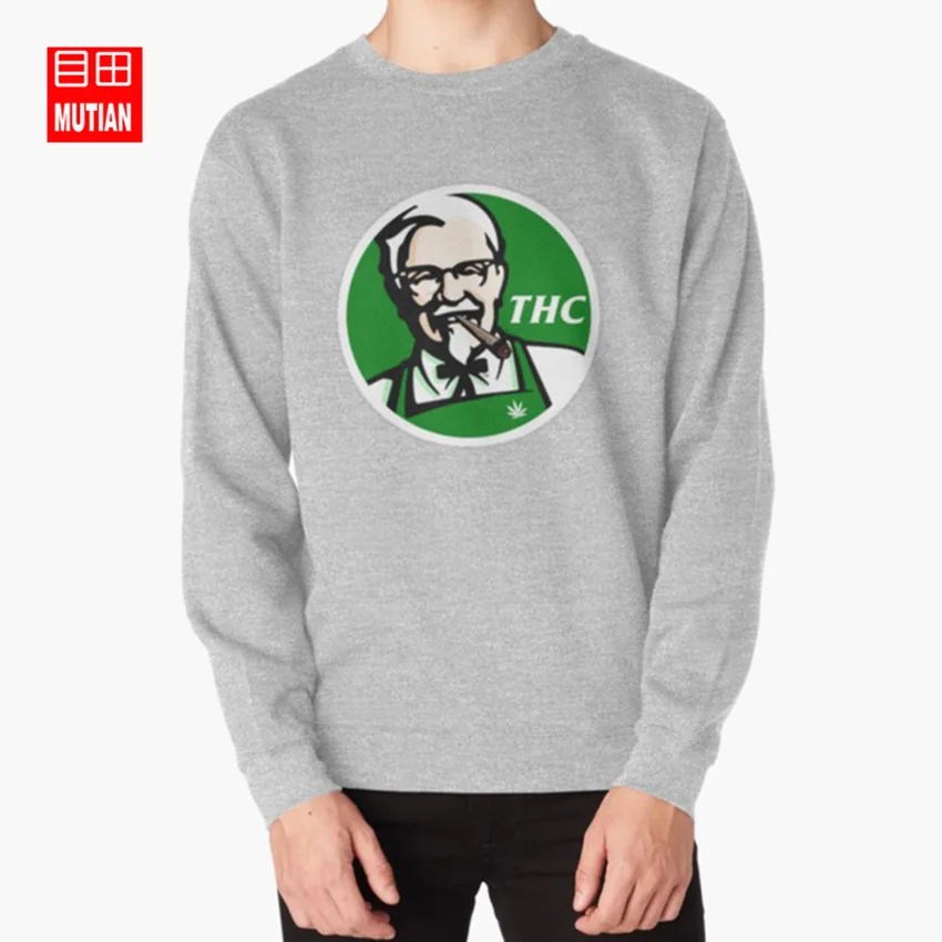 KFC пародия THC Weed. Толстовки с капюшоном kfc thc weed|Мужские толстовки и свитшоты| |