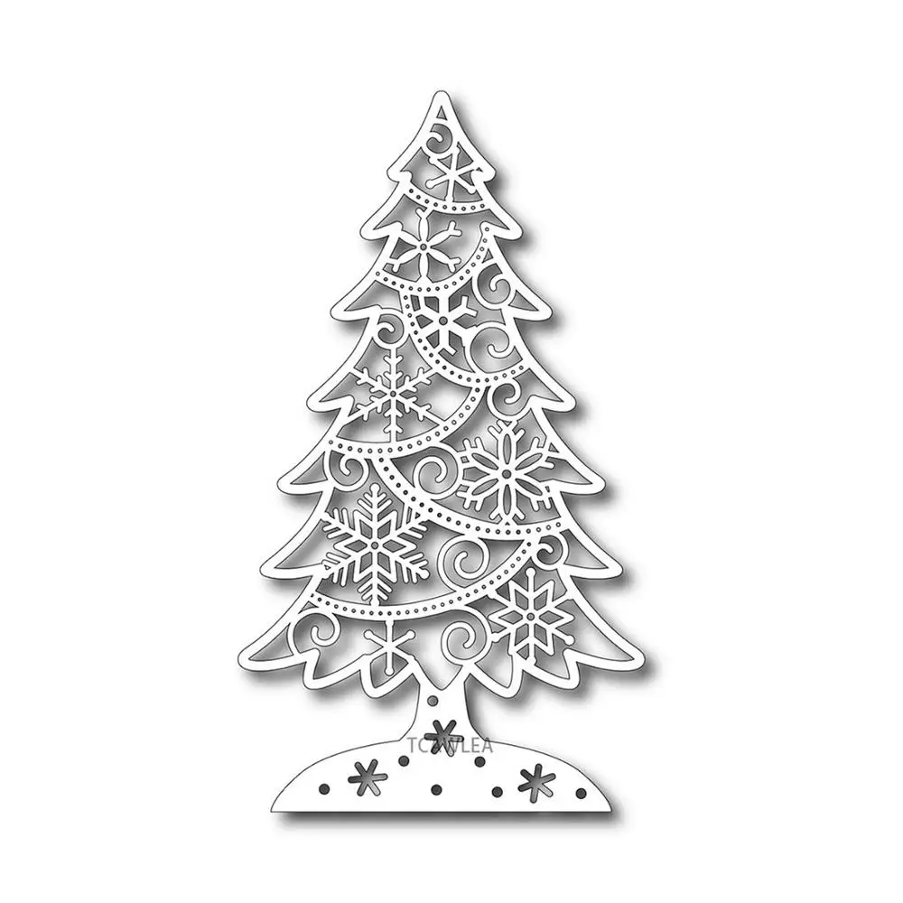 Новые металлические Вырубные штампы в виде рождественской елки вырубные