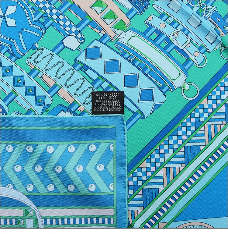 Магазин HuaJun 2 | Шарф ошейники и собаки 90 Шелковый саржевый шарф ручной работы с