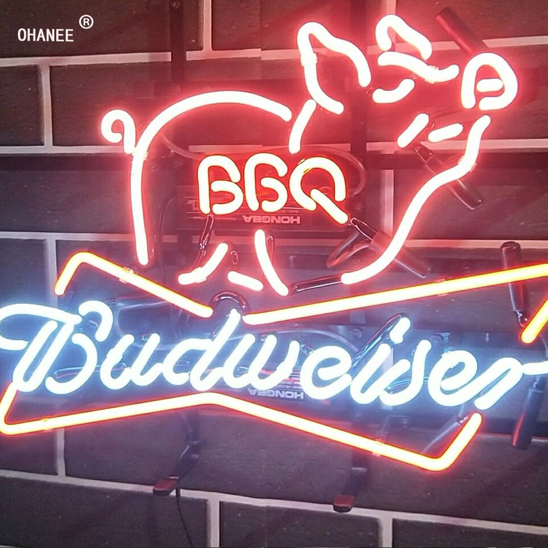 Изготовленный На Заказ Для Budweiser BBQ пивной бар бизнес светильник неоновый олень