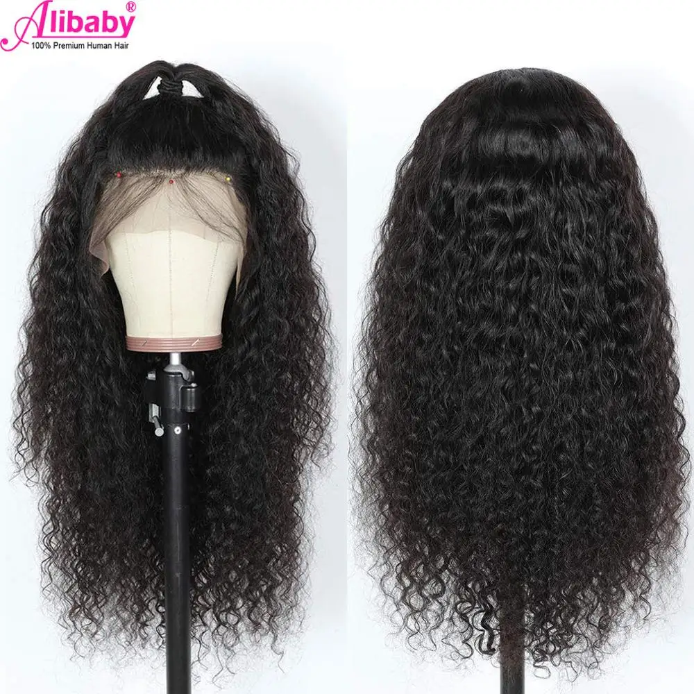 Beli Wig Gelombang Air Wig Rambut Manusia 13X4 Wig Renda Depan Untuk Wanita Kulit Hitam Wig Renda Depan Remy Telah Ditanami Dengan Rambut Bayi 150% Alibaby
