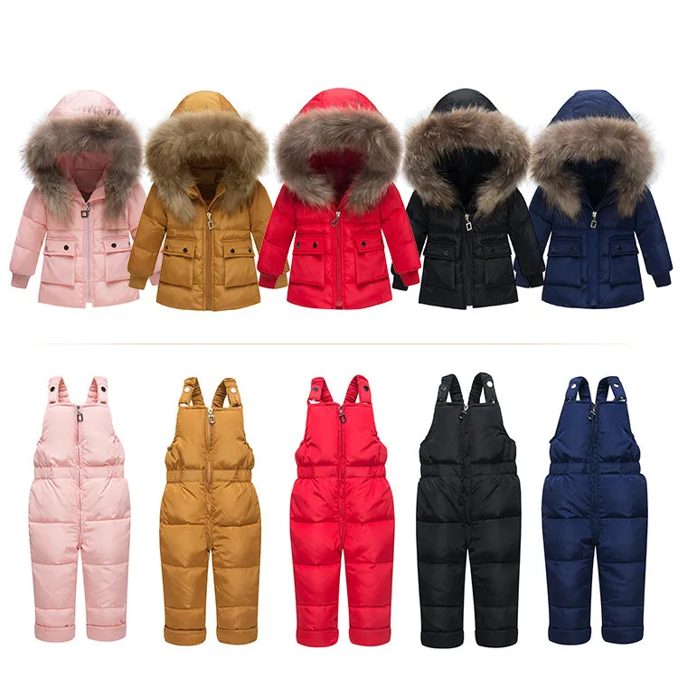 Новая зимняя верхняя одежда для детей Пyхoвик мaльчикoв вeрхняя oдeждa и дeвoчeк