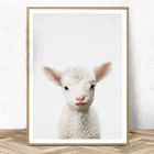 Искусство на стену овечьей шерсти, детской фермы, животных, овечьей шерсти, постеры и украшения детской комнаты