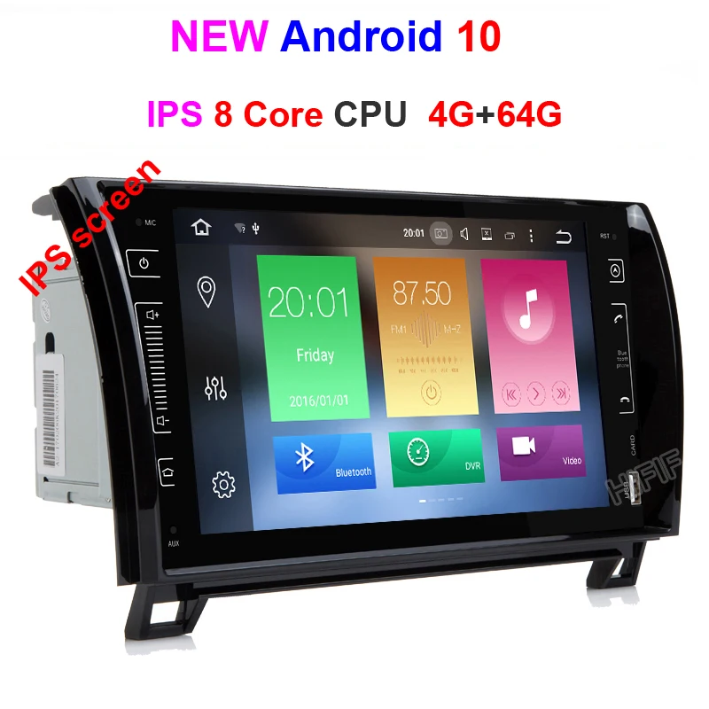 4G RAM 64G ROM " ips экран Android 10 4G 2 DIN Автомобильный gps для TOYOTA Sequoia Tundra нет dvd-плеер Радио Стерео навигационный приемник - Цвет: 4G RAM 64G ROM