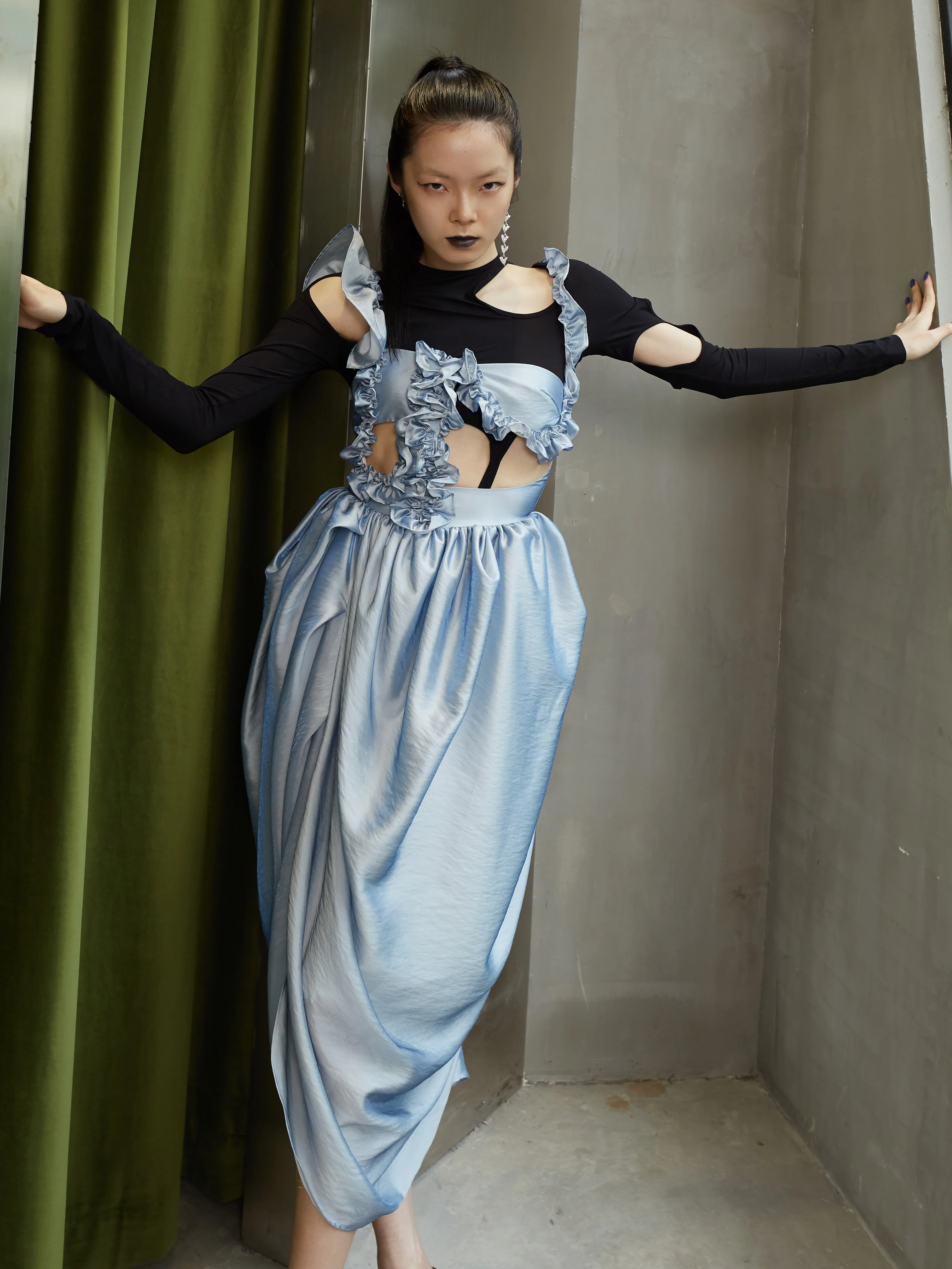 

SuperAen 2021 Women Long Dress Fashion Sling Dress Blue Spaghetti Strap New Design Summer Women Sleeveless Dress