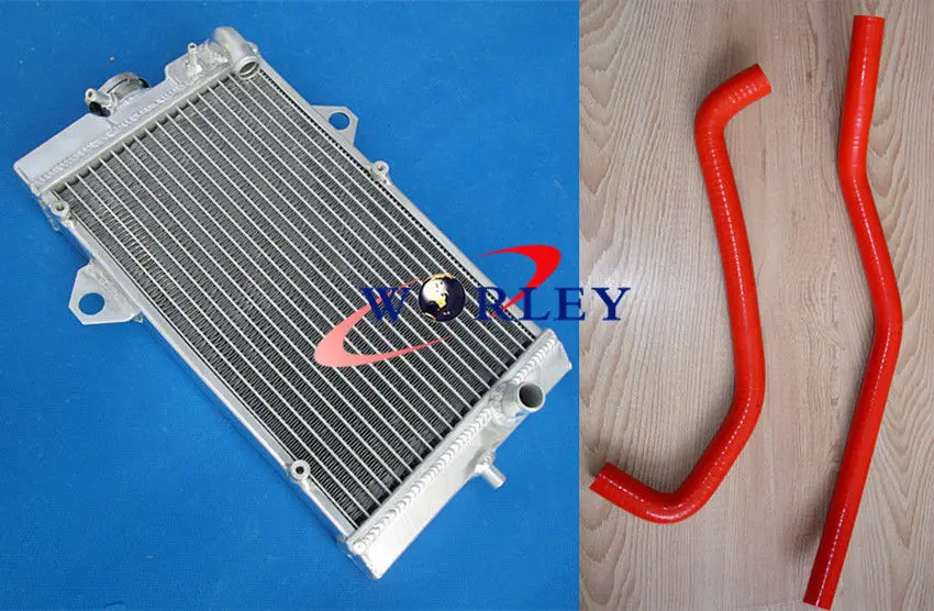 

Aluminum Motorcycle Radiator & RED Hose For Yamaha Raptor YFM 700 R YFM700R 2006-2011 2007 2008 09