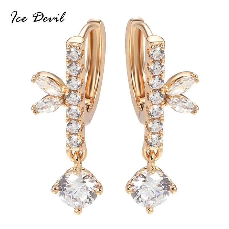 

KQ096 Street Snap-Style Elegant Luxury Creative Copper 4A Zircon Butterfly Earrings Gift Party Banquet WOMEN'S Jewelry Earrings