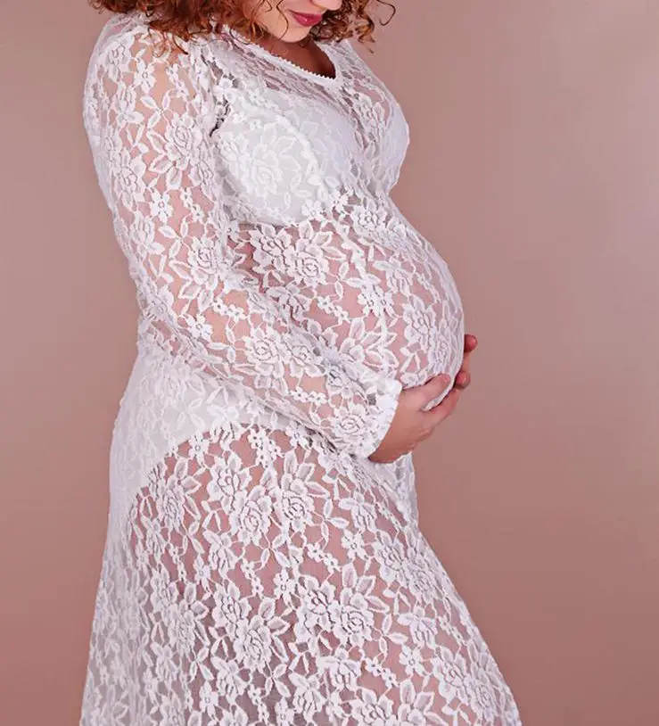 Платье для беременных женщин кружевное платье фотосъемки сексуальное