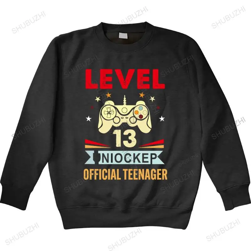 

thin style brand men Level 13 unlocked official nager Mens long sleeve fashion autumn drop shipping men autumn sweatshirt