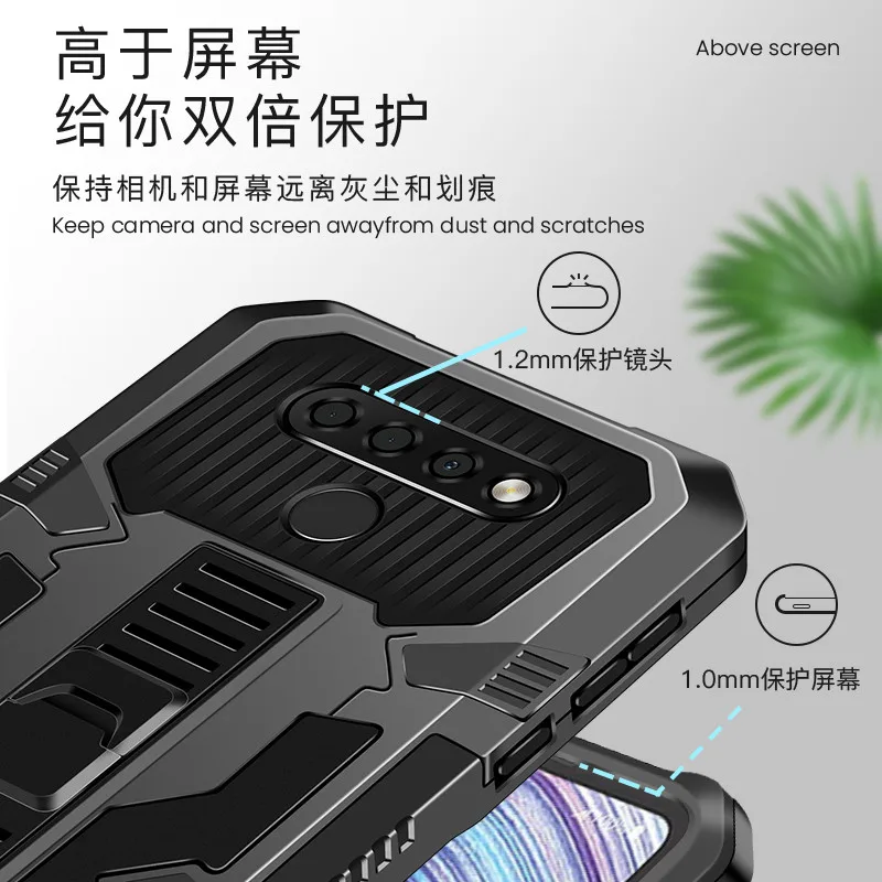 For LG Stylo 6 7 Armor Bracket Rugged Anti-Fall Protection Case For LG K51 K31 K61 K41S K51S Aristro 5 Pro Stand Holder Cover images - 6