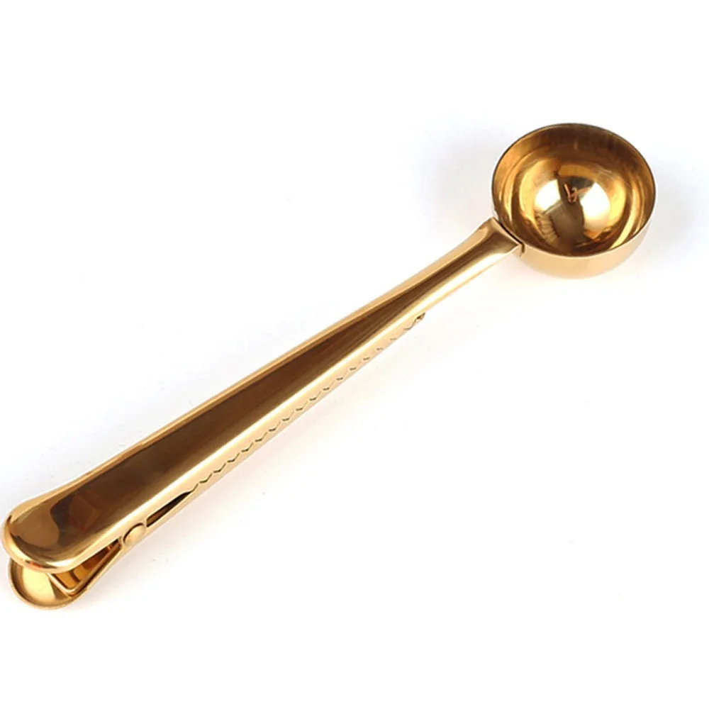 

Coffee Scoop with Clip Stainless Steel Tea Coffee Measuring Cup Coffee Scoop Spoon Coffee Tool Drinking Accessories